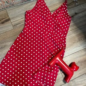 Red and White Polkadot Dress